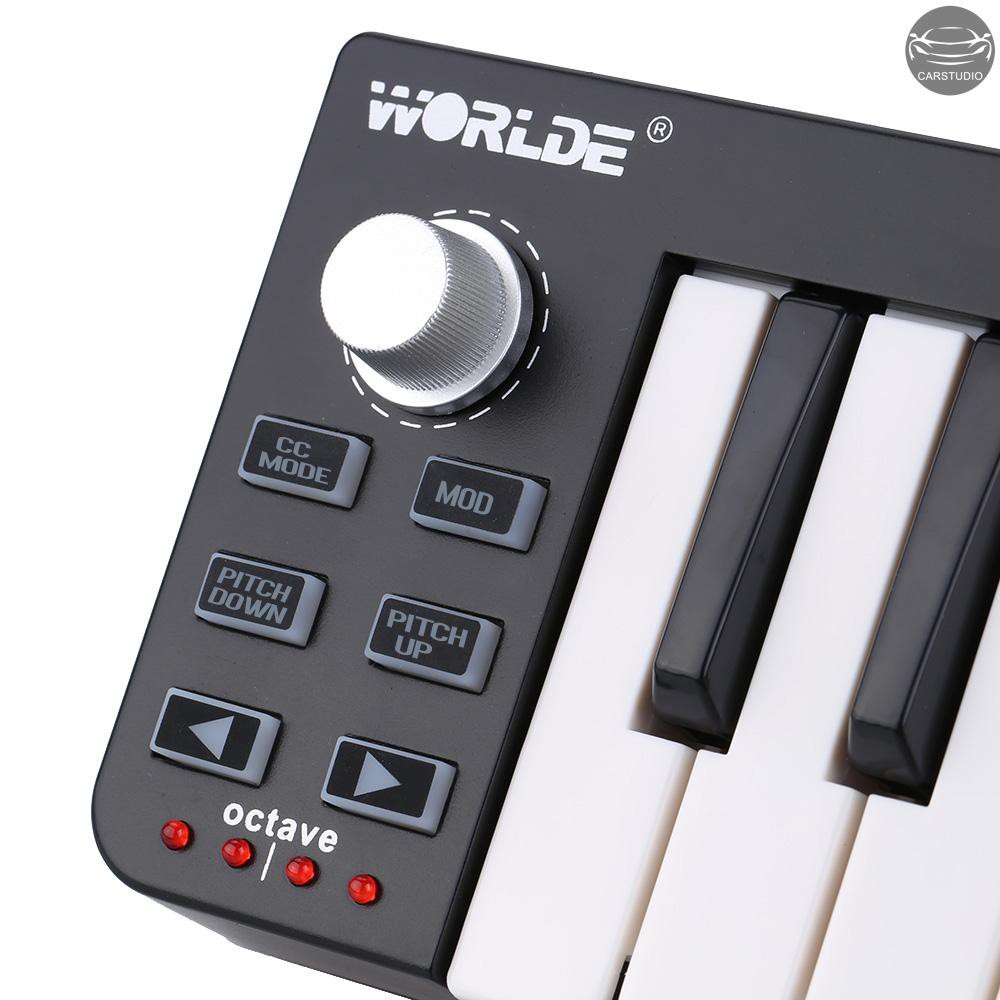 Worlde Easykey.25 Portable Keyboard Mini 25-Key USB MIDI Controller ...