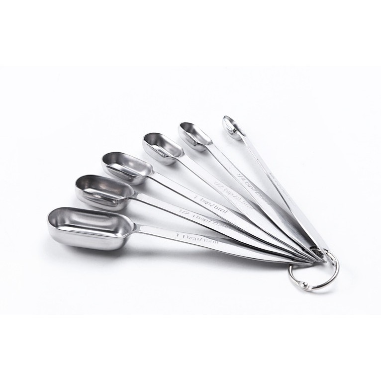 ชุดช้อนตวงสแตนเลส 6 ชิ้น 6 ขนาด พร้อมส่ง - รูปที่ 2