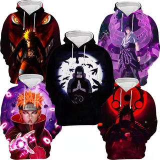 เสื้อกันหนาวลําลอง มีฮู้ด ลายการ์ตูนนารูโตะ Uchiha Itachi Hokage Ninjia สไตล์ญี่ปุ่น สําหรับผู้ชาย และผู้หญิง