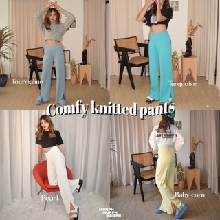 Comfy knitted pants 🧸🌽🥣 | กางเกงขายาว ผ้า knitted