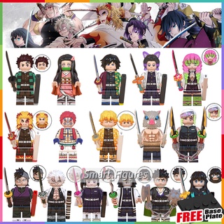 Demon Sayer Serie s Minifigures Kamado Tanjiro Shinanazu Side Genya Aquarius และ ys ของขวัญ Minifigures WM6116 WM6137