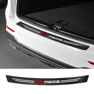 แถบตกแต่งท้ายรถยนต์เหมาะสำหรับ Mazda 2 3 6 Axela CX30 CX4 CX5 CX8 Atenza CX7 5D คาร์บอนไฟเบอร์สติกเกอร์