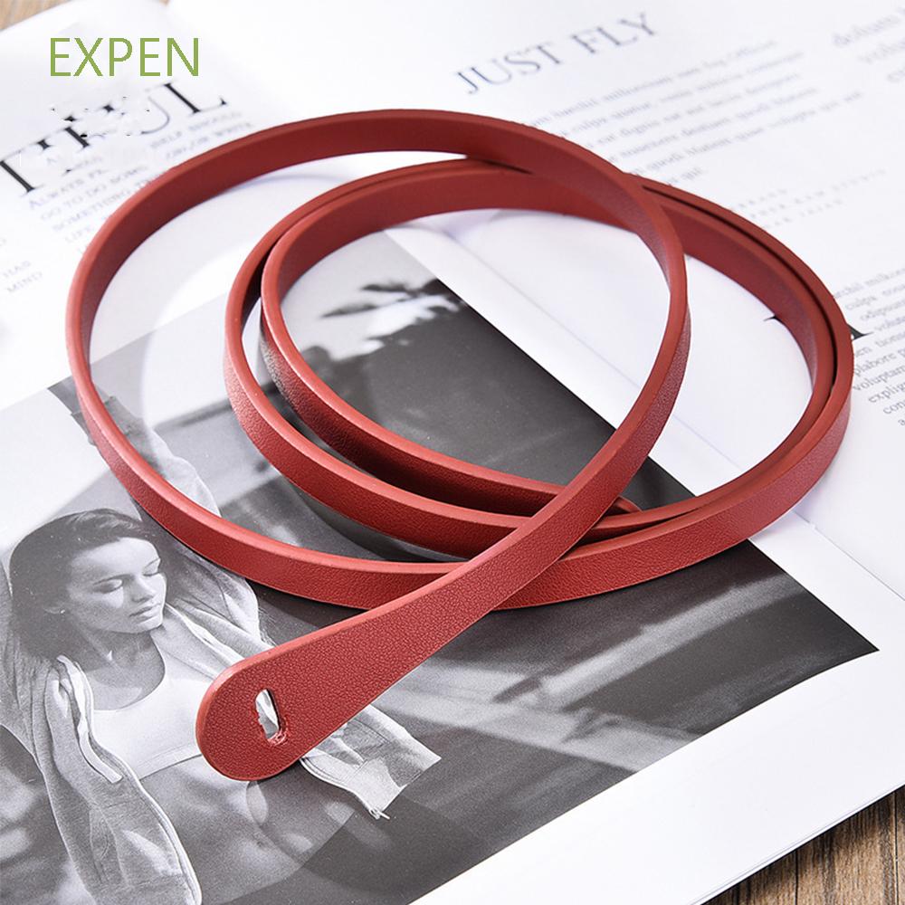 EXPEN Dress Accessories Leather Belts Slim Thin Belt Women Belts