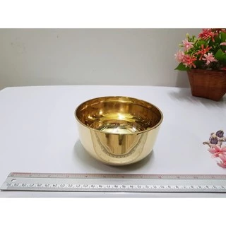Brass byfa *จอกหล่อ ขันทองเหลือง ทองเหลืองเนื้อดี แบบเรียบแวววาวหนาหนัก ขนาด 4”5”6”