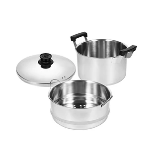 Rocket หม้อต้ม พร้อมชั้นนึ่ง ขนาด 24 ซม. จรวด Sauce Pot with Steamer
