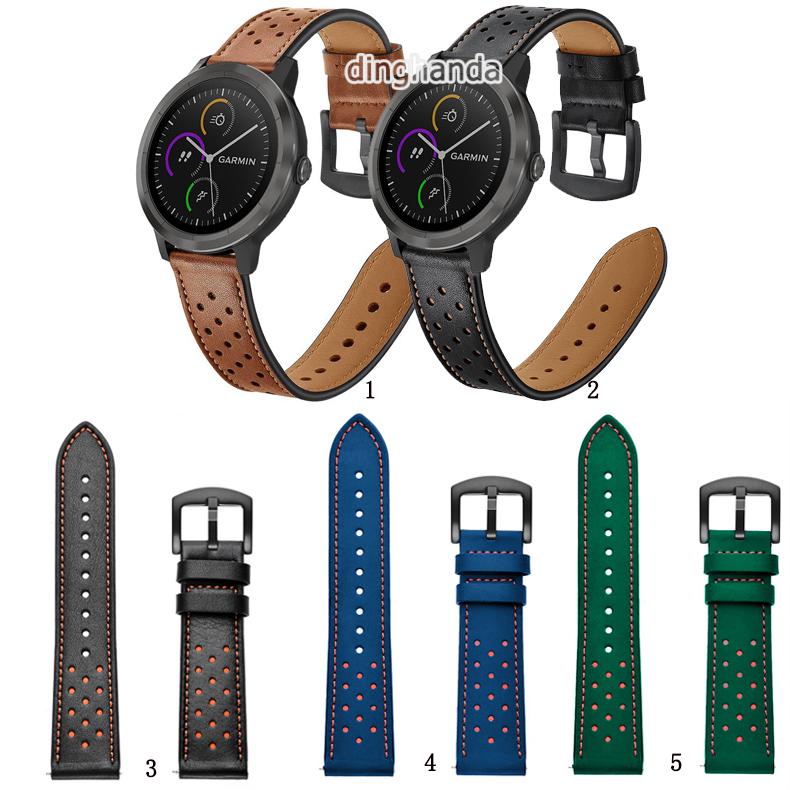 สายนาฬิกาหนังสำหรับ Garmin Vivoactive 3