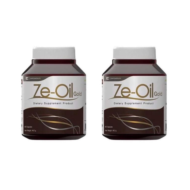 Ze-Oil Gold  ซีออยล์ โกลด์น้ำมันสกัดเย็น 4 ชนิด 60 แคปซูล 2 ขวด ze oil gold