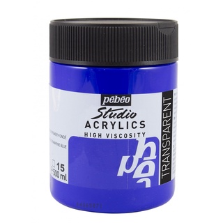 PEBEO สีอะคริลิค เกรดสตูดิโอ 500ml สีน้ำเงิน Dark Ultramarine Blue Acrylic Studio High Viscose 500ML P171015