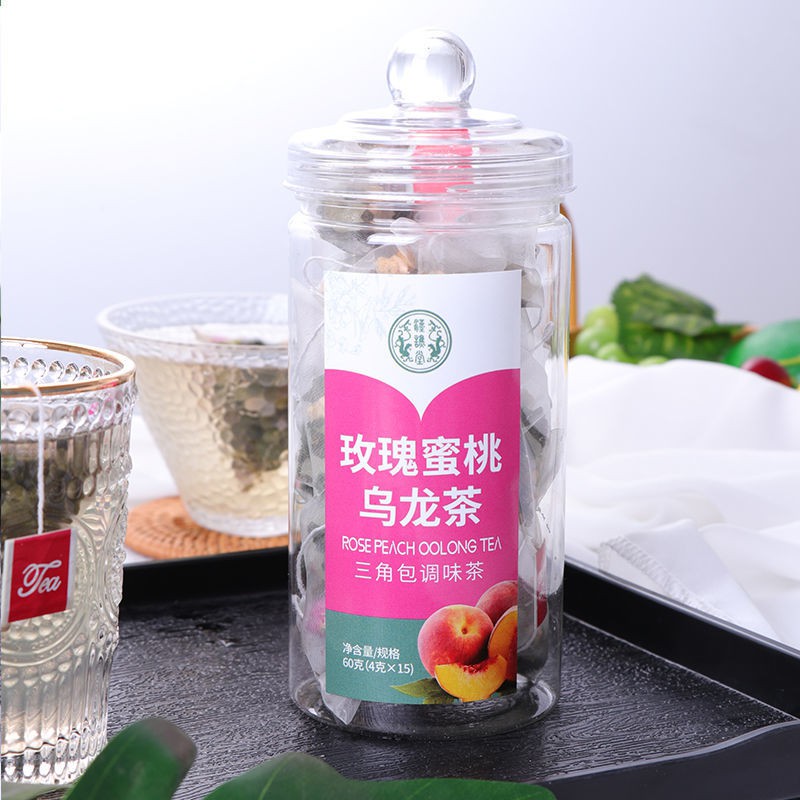 Rose Peach Oolong Tea White Triangle Bag Cold Brew Green Flower Nectar