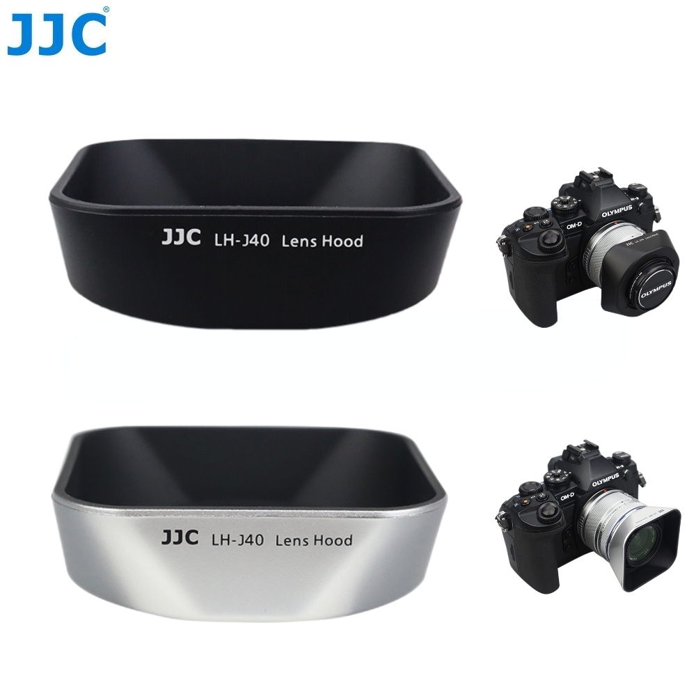 JJC LH-40 เลนส์ฮูดสำหรับเลนส์ Olympus M.ZUIKO DIGITAL 14-42mm F3.5-5.6 II R แทนที่เลนส์ฮูด Olympus L