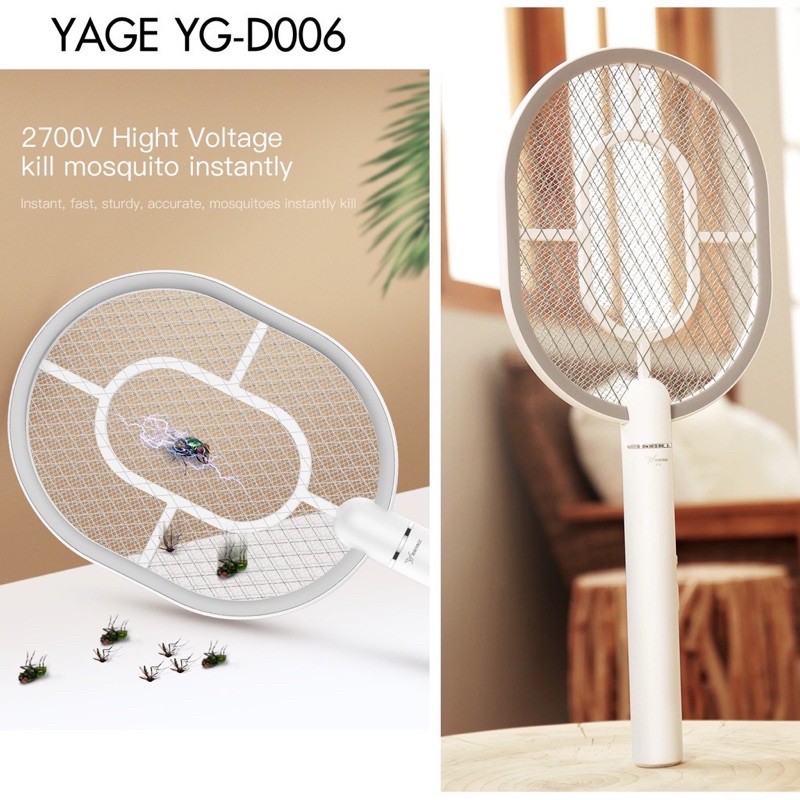 ไม้ตียุงไฟแรงแบตลิเธียมYAGE-D006#ชารจ์ไฟแค่ 3 ชั่วโมง ใช้งานได้นาน30วัน