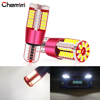 หลอดไฟ LED W5W T10 168 194 3014 57SMD 12V 6000K สีขาว สําหรับติดป้ายทะเบียนรถยนต์ 5 ชิ้น