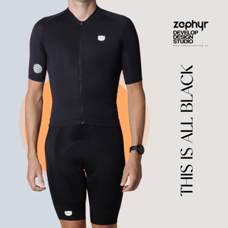 ZEPHYR ALL BLACK JERSEY