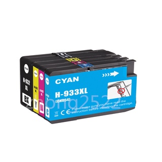 [สต็อกประเทศไทย]4 packs of 932XL 933XL ink cartridges for HP Officejet 6100 6600 6700 7110 7510 7512 7610 7612