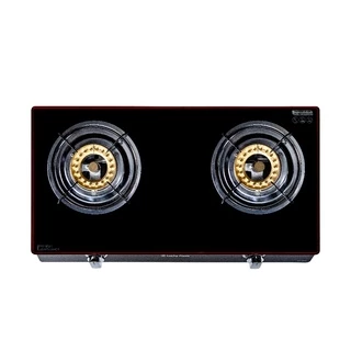 Lucky Flame เตาเเก๊สตั้งโต๊ะ 2 หัว รุ่น AG-102S หัวเตาทองเหลือง รับประกันวาล์วแก๊ส 5 ปี