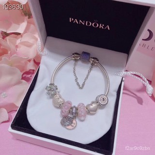 พร้อมส่ง Pandora ของแท้100% เงินแท้พร้อมcharms แก้วหัวใจส่องแสงส่งเป็นของขวัญให้แฟนหรือเนื่องในโอกาสวันเกิด !