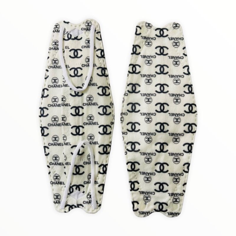 Kf94 "Chanel-ครีม" หน้ากากอนามัยทรงเกาหลี (10ชิ้น/แพ็ค)