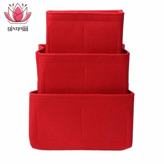 Home Storage Bag Felt Insert Bag Makeup Organizer Red Storage M