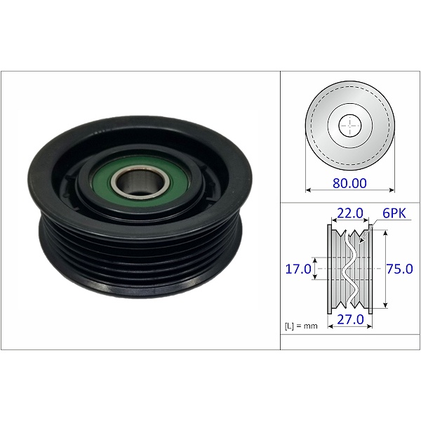 มู่เล่สายพาน 6ร่อง CR-V Gen4 ACCORD G9 CIVIC FB 2012- FC 2016- HR-V R18A R18Z 1.8 R20A R20Z 2.0