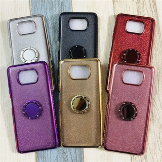 Xiaomi POCO X3 NFC Mi11 Mi 10T Pro Case Shining Glitter Magnetic Finger Ring Phone Cases Redmi Note 9 9S Pro Redmi 9A 9 9C Soft Back Cover