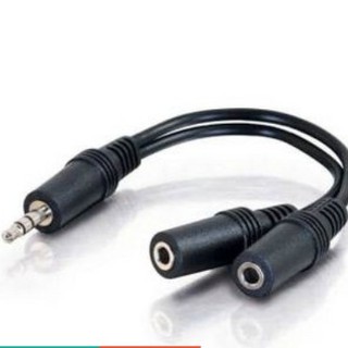 สาย 3.5mm Male to 2 3.5mm Female Stereo Audio Speaker Headphone Y Splitter Cable NEW (Intl)