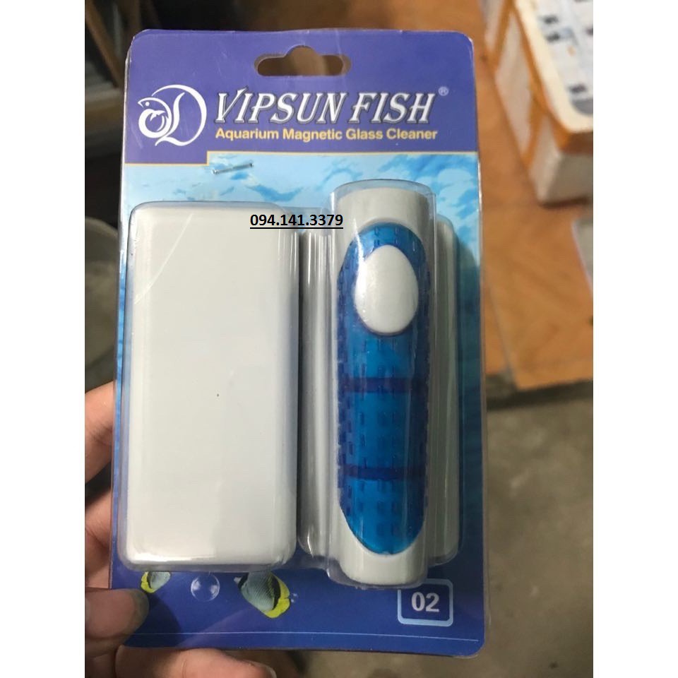 Vipsun Magnetic Aquarium Glass Cleaner ประเภท 01 - Aquarium Glass Cleaner - เครื่องมือทําความสะอาดถั