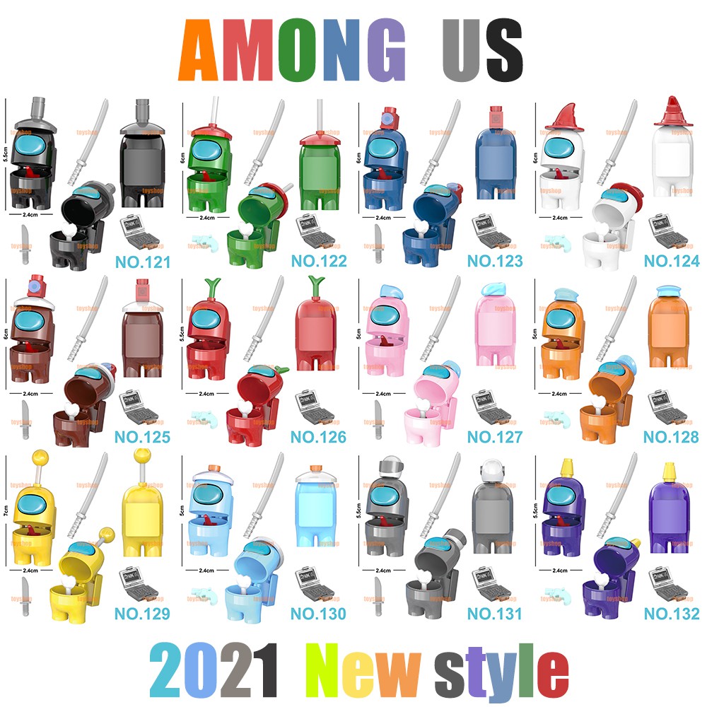 12 ชิ้นในหมู่พวกเรา มินิฟิกเกอร์ บล็อกตัวต่อของเล่นสําหรับเด็กใหม่ 2021 ของเล่นเพื่อการศึกษา
