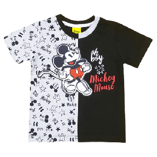 Mickey Mouse by เลซองฟอง [9LLLP1JVโค้ดลด125.ขั้นต่ำ350]1W19F01 เสื้อยืดแขนสั้นเด็กชาย ลิขสิทธิ์ห้าง
