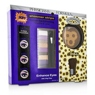 PHYSICIANS FORMULA Makeup Set 8660: 1x Shimmer Strips Eye Enhancing Shadow, 1x Bontanical Bronzer, 1x Applicator