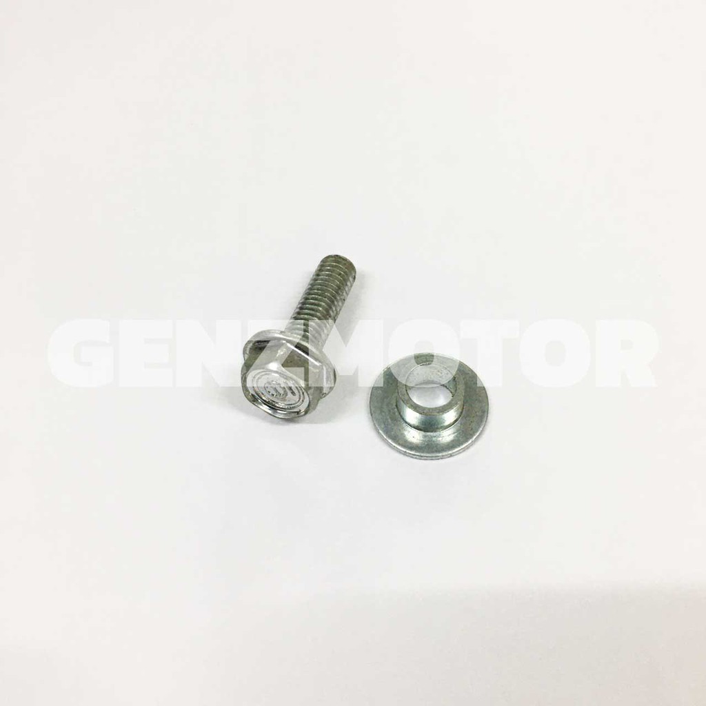 โบลต์ 6x20 + บูช เหล็กรองบังโคลนหน้า HONDA แท้นอกห่อ ราคาต่อชิ้น  95701-06020-08 81312-KW7-900 ⚡️พร้