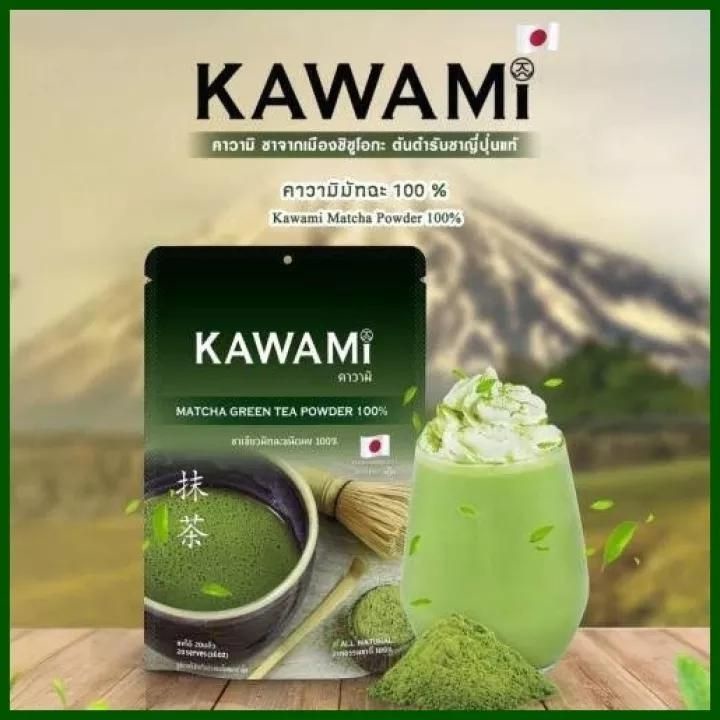 ใช้โค้ดส่งฟรีได้ ผงชาเขียว มัทฉะ 100% คาวามิ LongBeach KAWAMI Matcha Green Tea Powder 100% / 100g