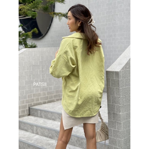 เสื้อคลุมผ้าฟูก OVER SIZE  มีทั้งสีพื้นเเละสีพาทเทล งานน่ารักมาก - รูปที่ 4