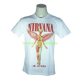 เสื้อวง Nirvana เสื้อไซส์ยุโรป เนอร์วานา PTA8140 เสื้อยืดวงดนตรีร็อค