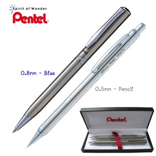 Pentel ปากกาลูกลื่น B810 + ดินสอกด SS475 เพนเทล พร้อมกล่อง QBSS810-C