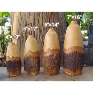 แจกัน แจกันไม้ ไม้มะม่วง Mango wooden vase