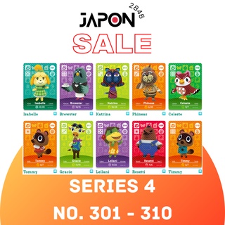 Animal Crossing Amiibo cards ของแท้ Series 4 No. 301-310