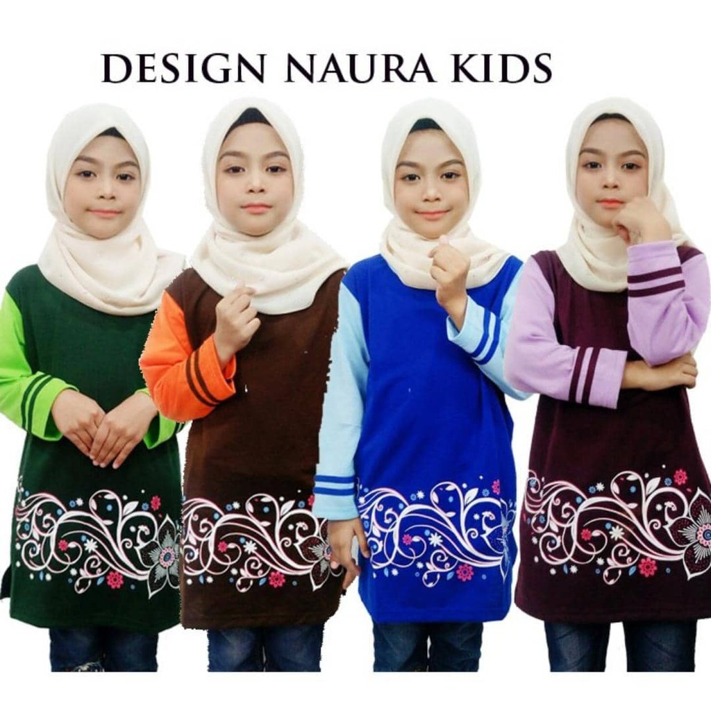 เสื้อยืด มุสลิมะห์ เด็ก Naura Baju muslimah kanak - kanak - Juana Burnz