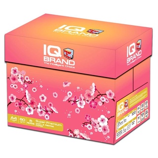 {ยกลัง} IQ Brand กระดาษถ่ายเอกสาร A4 80 แกรม IQ ชมพู Grade A (เกรดเทียบเท่ายี่ห้อ one)