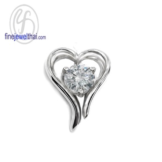 Finejewelthai-จี้-เพชร-จี้เพชร-เพชรพรีเมียม-จี้เงินแท้-Diamond-CZ-Silver-Pendant-P1113cz (ราคาเฉพาะจี้)