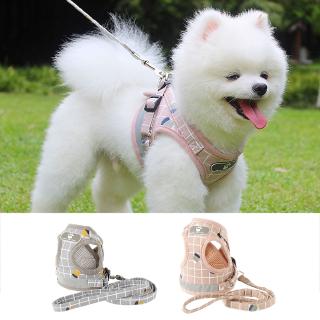 4 Size Breathable Puppy Vest Harness Reflective Adjustable Pet Lead Chest Walking Leash for Dog Cat