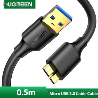 UGREEN 10840 USB 3.0 type A to Micro-B สายซิ้งข้อมูล USB 3.0 type A ต่อ Micro-B ยาว 0.5 เมตร.