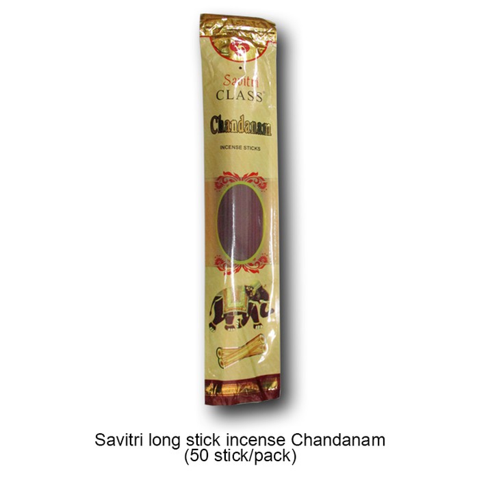 ธูป Savitri Long Stick 50 แท่ง/แพ็ค chandan