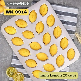 🍋🍋พร้อมส่ง🍋🍋 Chefmade WK9914  ของแท้ พิมพ์อบขนมเค้ก พิมพ์อบมินิเลม่อน 20 หลุม