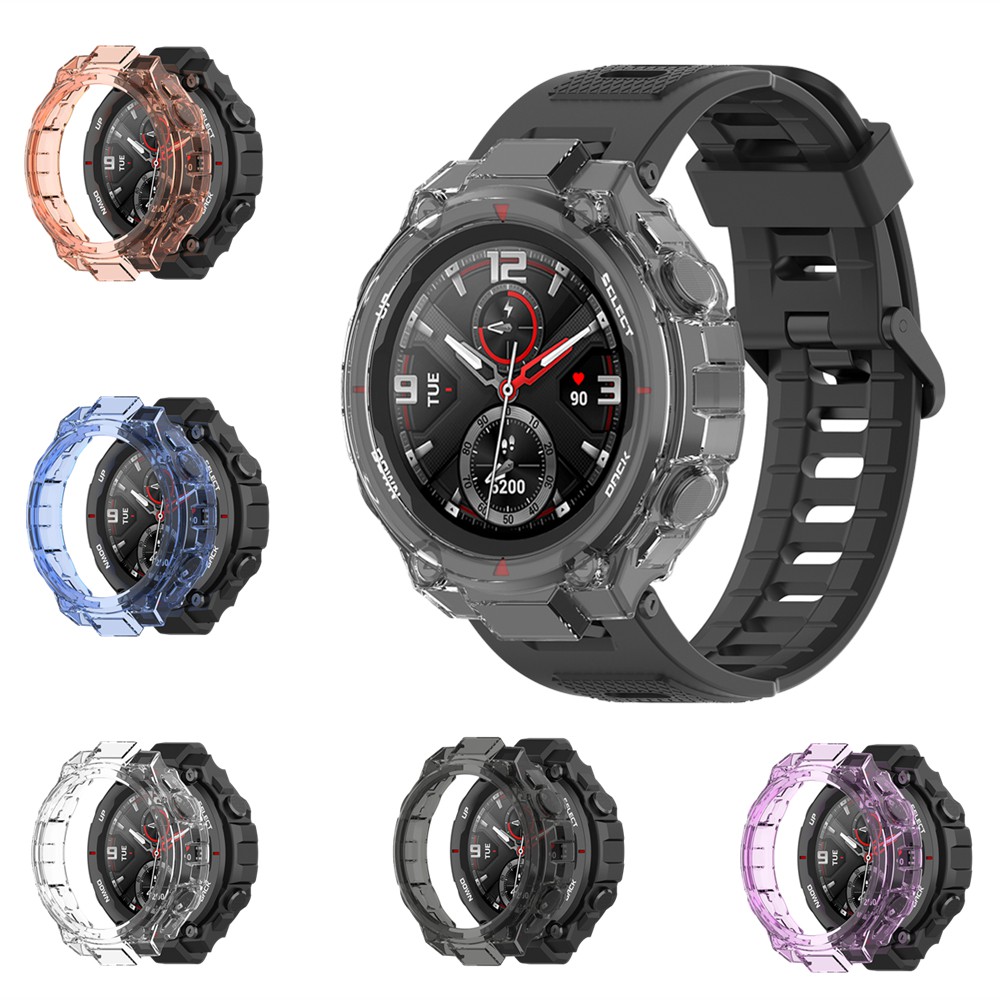 Amazfit T-REX 3 Pro นาฬิกาสําหรับ Huami Amazfit T-REX Pro Soft TPU ฝาครอบป้องกันเปลือกกันชนกรอบป้องกันสร้อยข้อมืออุปกรณ์เสริม