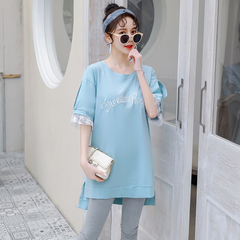 SUNDAY2020 เดรสแต่งแขนลูกไม้ สีพื้นสวยหวานเบาๆ หนึ่งกรุบบ แมทซ์ง่ายใส้ได้ทุกวัน