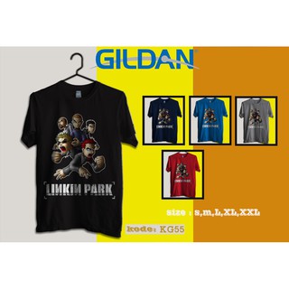 เสื้อยืด พิมพ์ลายอนิเมะ Linkin Park 3 มิติ ของแท้ Gildan Kg55