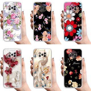 Flower Xiaomi POCO X3 NFC Pro X3Pro Mi 10T lite 5G เคส Case Soft TPU Silicone Matte Cover Casing เคสซิลิโคน