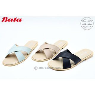 BATA รองเท้าแตะผู้หญิง รุ่น 561-x012 (สีดำ ฟ้า ครีม) ไซส์ 3-7 (36-40)