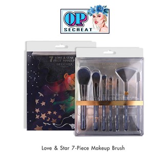 NEE CARA LOVE STAR 7 PIECE MAKEUP BRUSH (N720) นีคารา แปรงแต่งหน้า ชุดแปรงแต่งหน้า ขนนุ่ม พร้อมกระเป๋า（7ชิ้น）