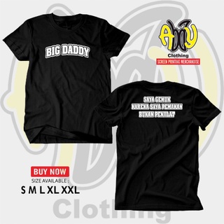 เสื้อยืดแขนสั้น ผ้าฝ้าย พิมพ์ลาย Distro Screen BIG DADDY Combed 30s ไซซ์ S M L XL XXLสามารถปรับแต่งได้